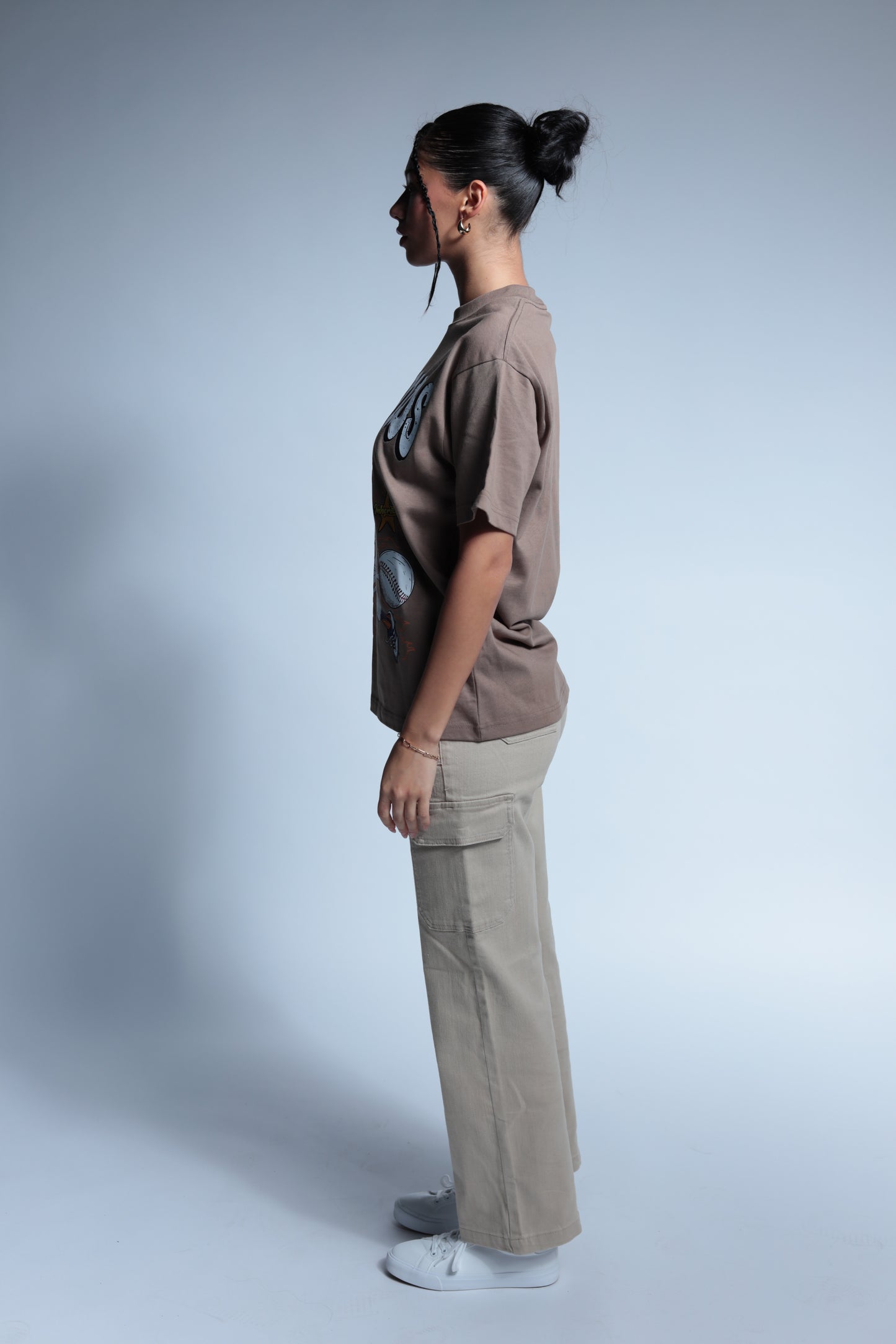 Asteroids Astros inspired short sleeve Mocha