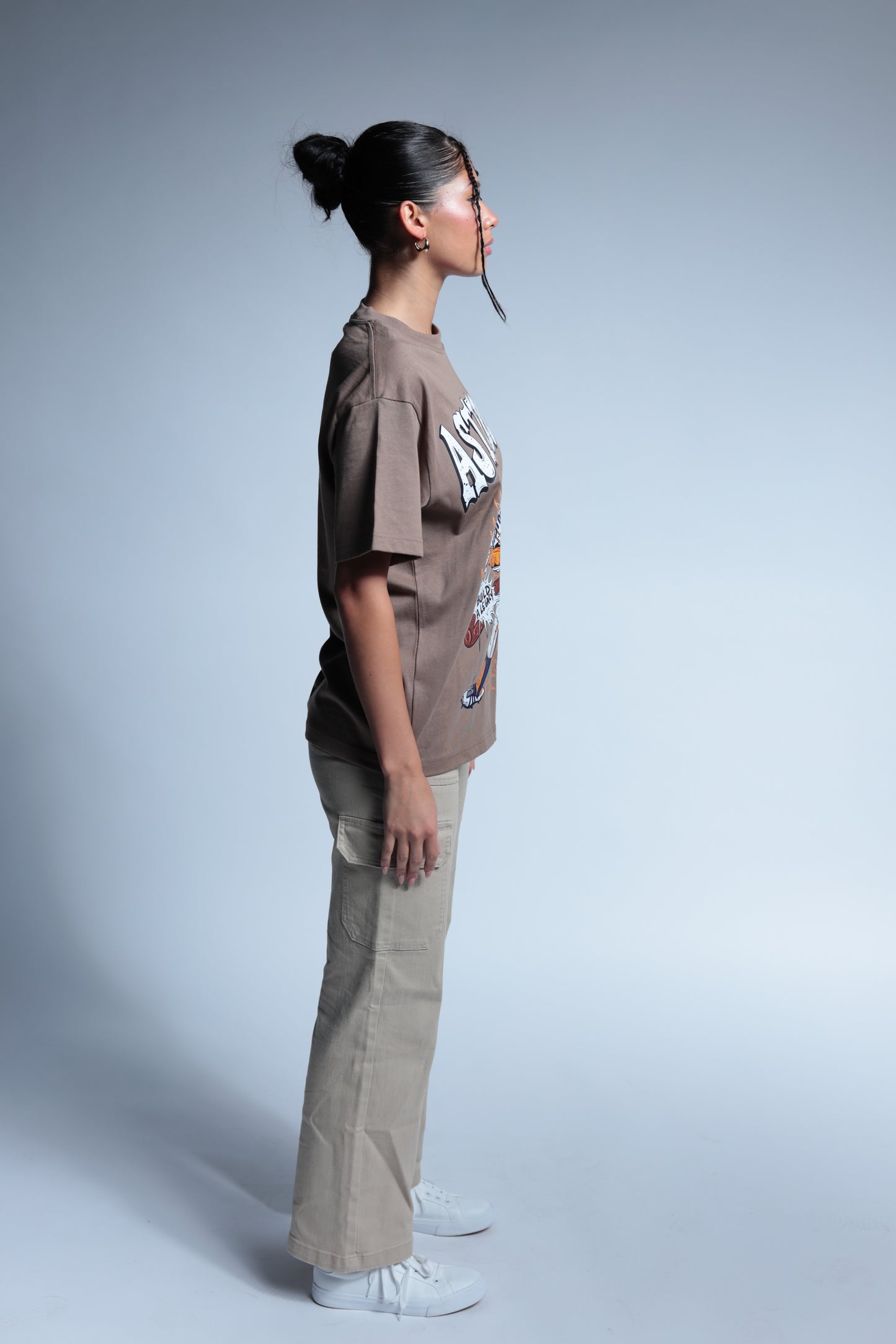 Asteroids Astros inspired short sleeve Mocha