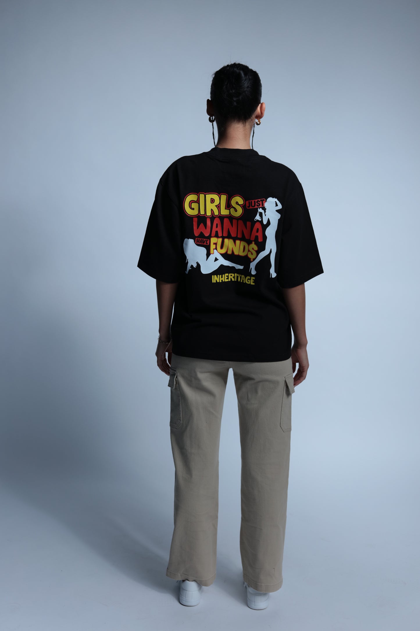 "Girls Just wanna have Funds" short sleeve oversized tee