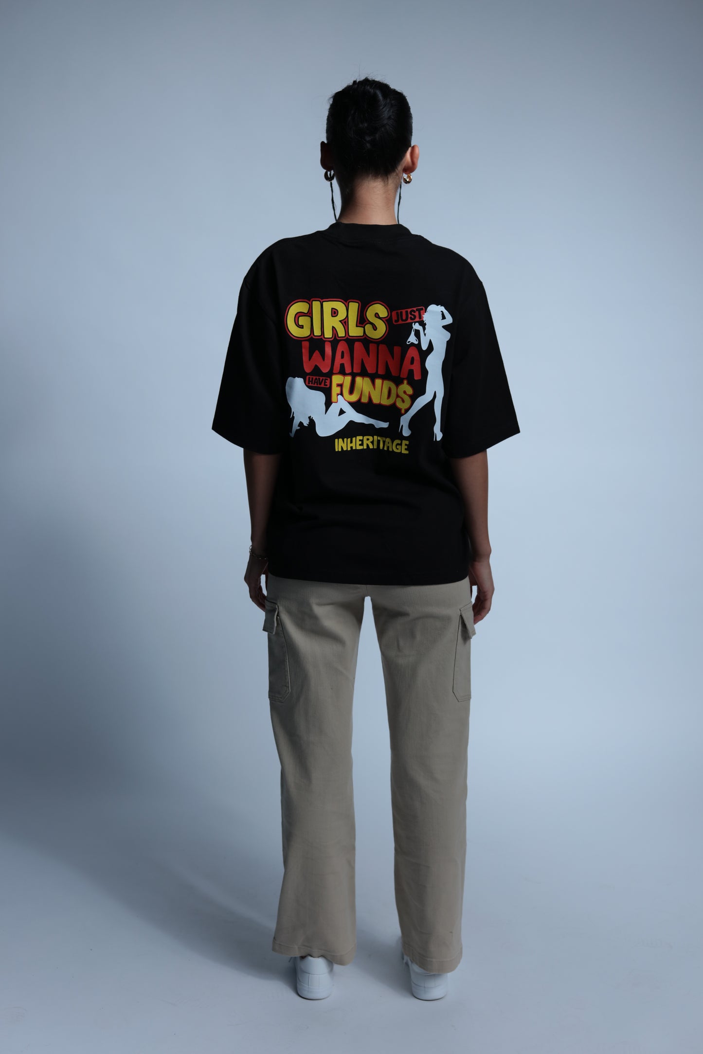 "Girls Just wanna have Funds" short sleeve oversized tee