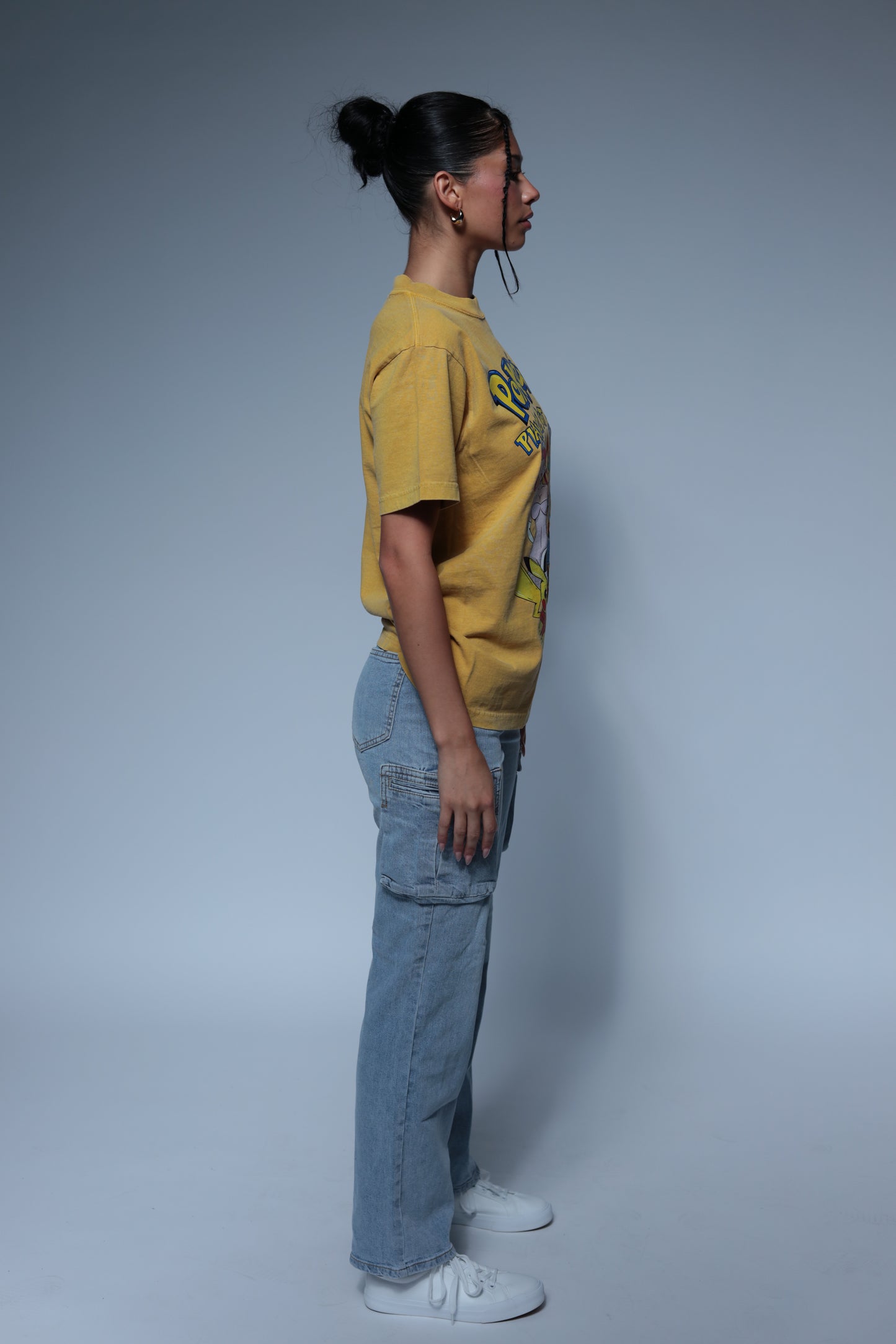Pocket Monsters inspired design yellow shirt