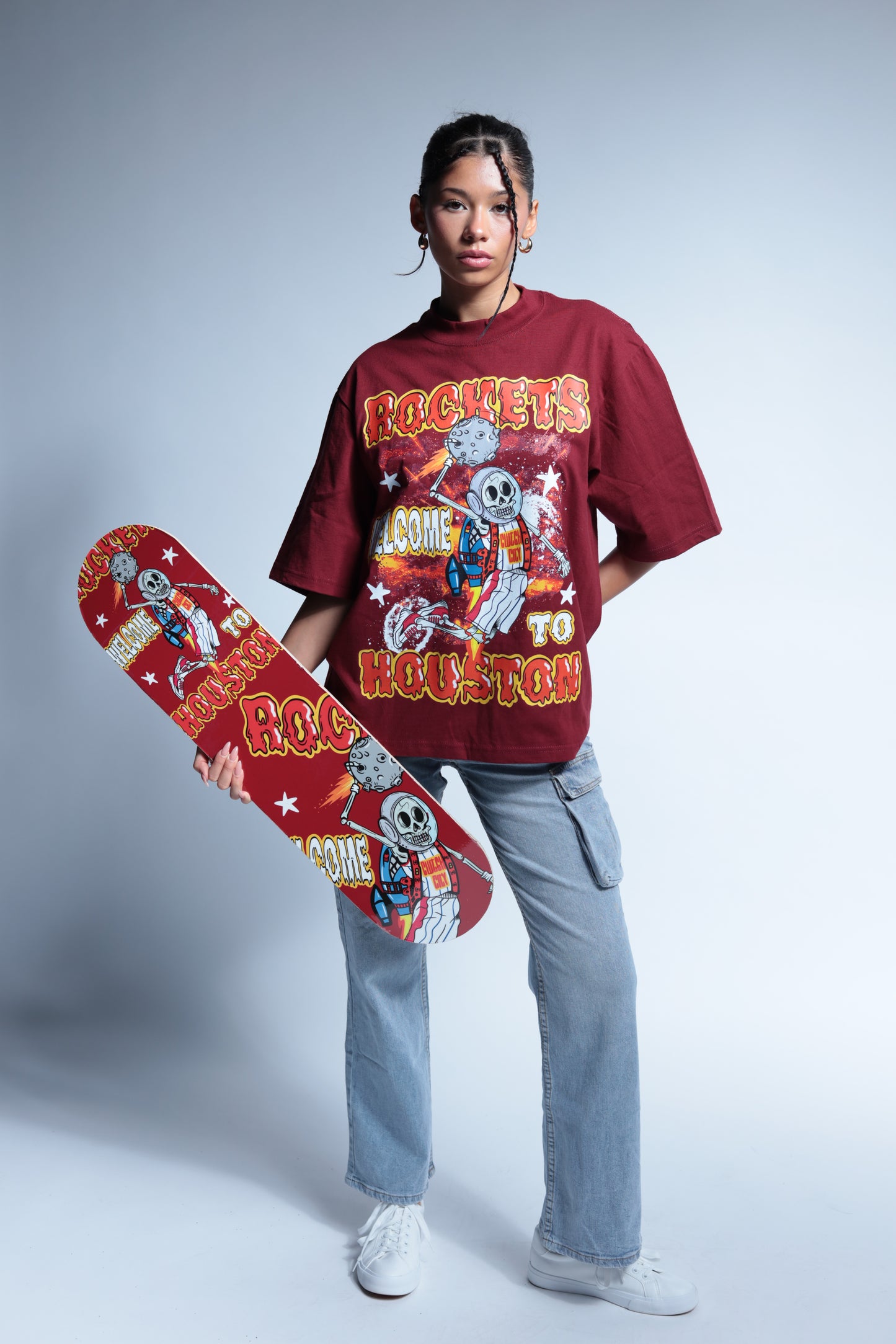 Rocket Welcome to Houston short sleeve Red