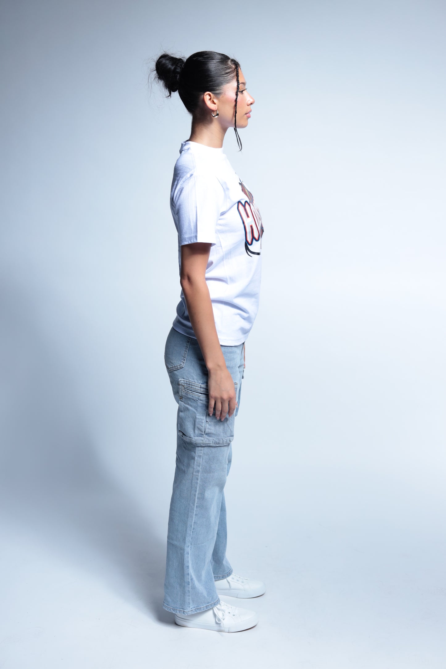 Rocket Houston Classic throwback style short sleeve tee white
