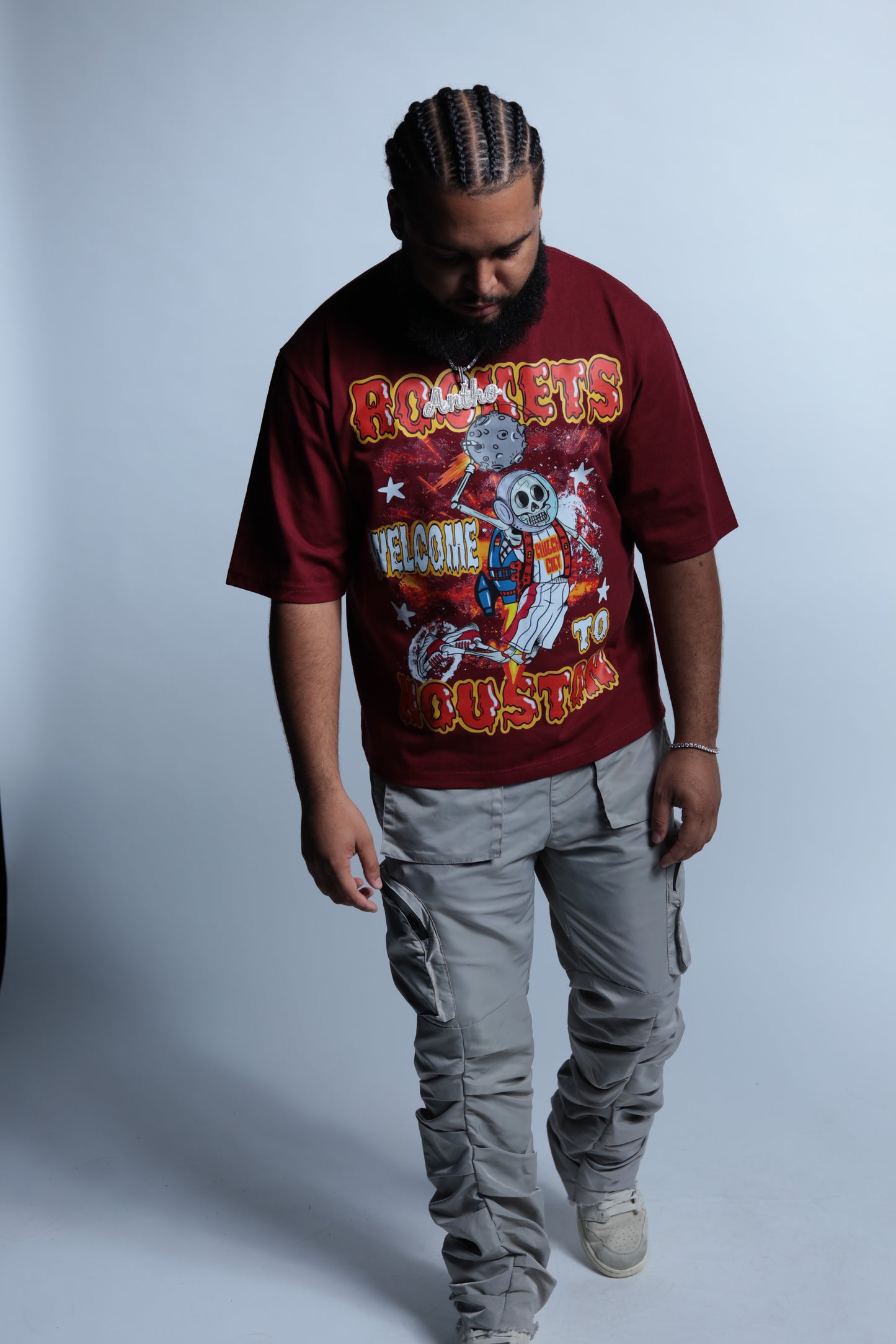 Rocket Welcome to Houston short sleeve Red