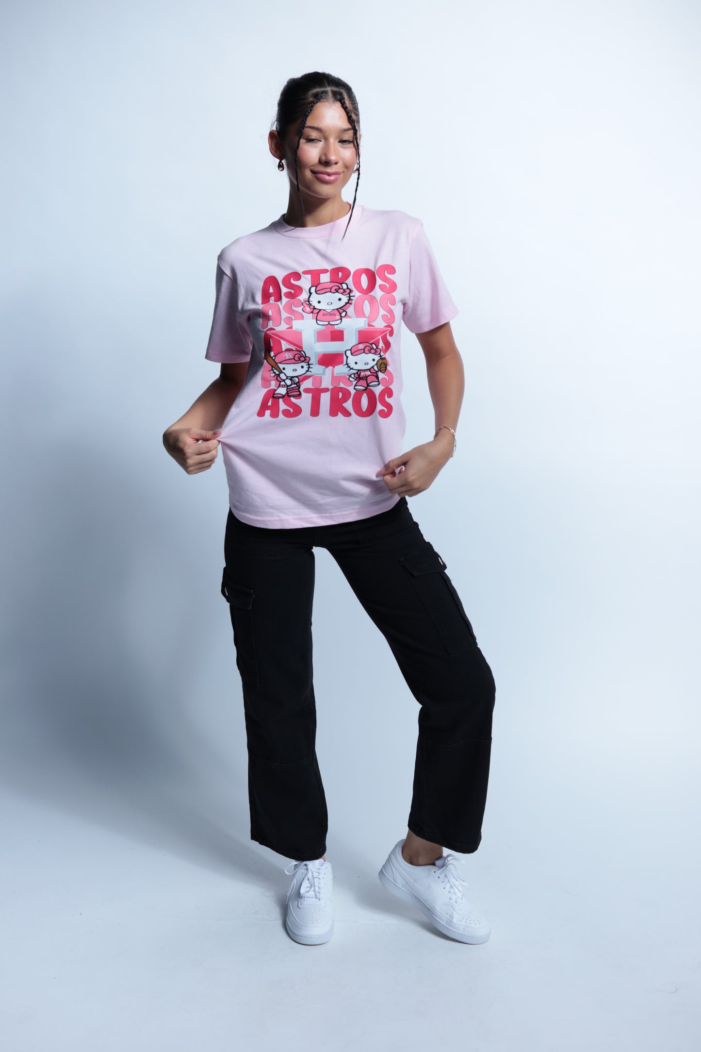 Houston Hello Kitty style Astros graphic tee