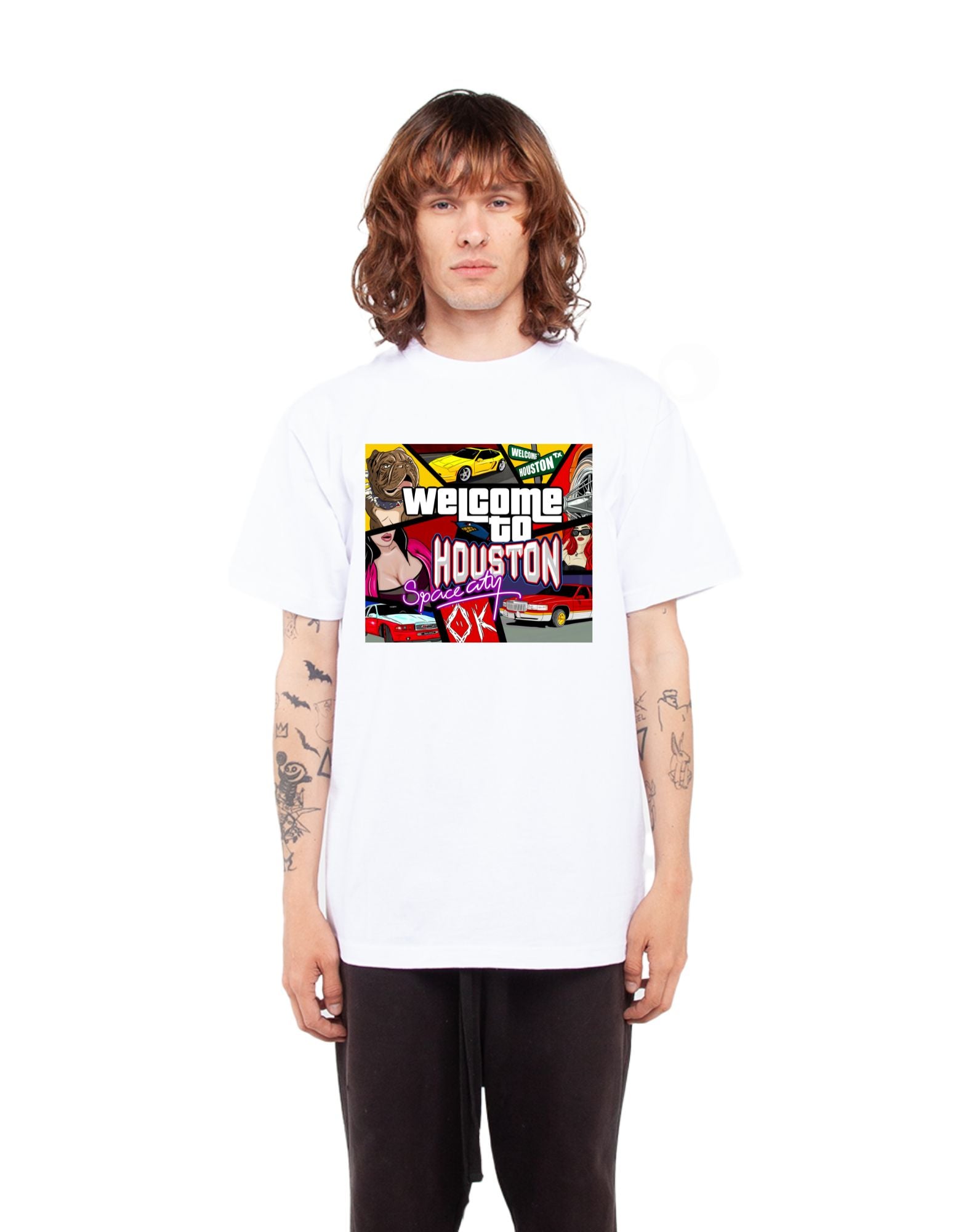 Welcome to Hoouston Mural Graphic T Shirt