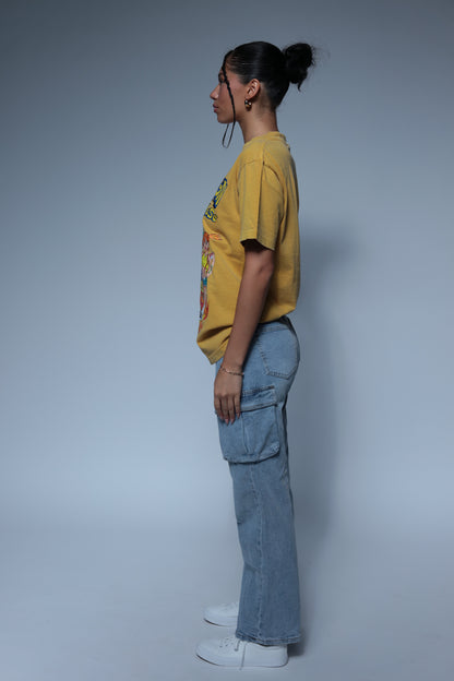 Pocket Monsters inspired design yellow shirt