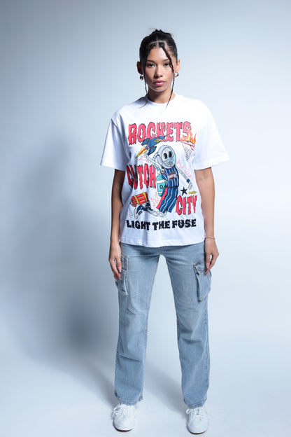 Rocket Light the fuse Short sleeve white