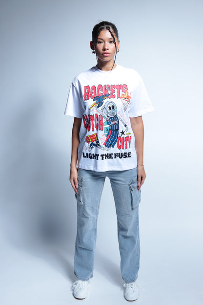Rocket Light the fuse Short sleeve white
