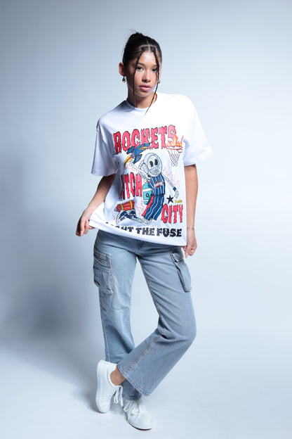 Rocket Light the fuse Short sleeve white