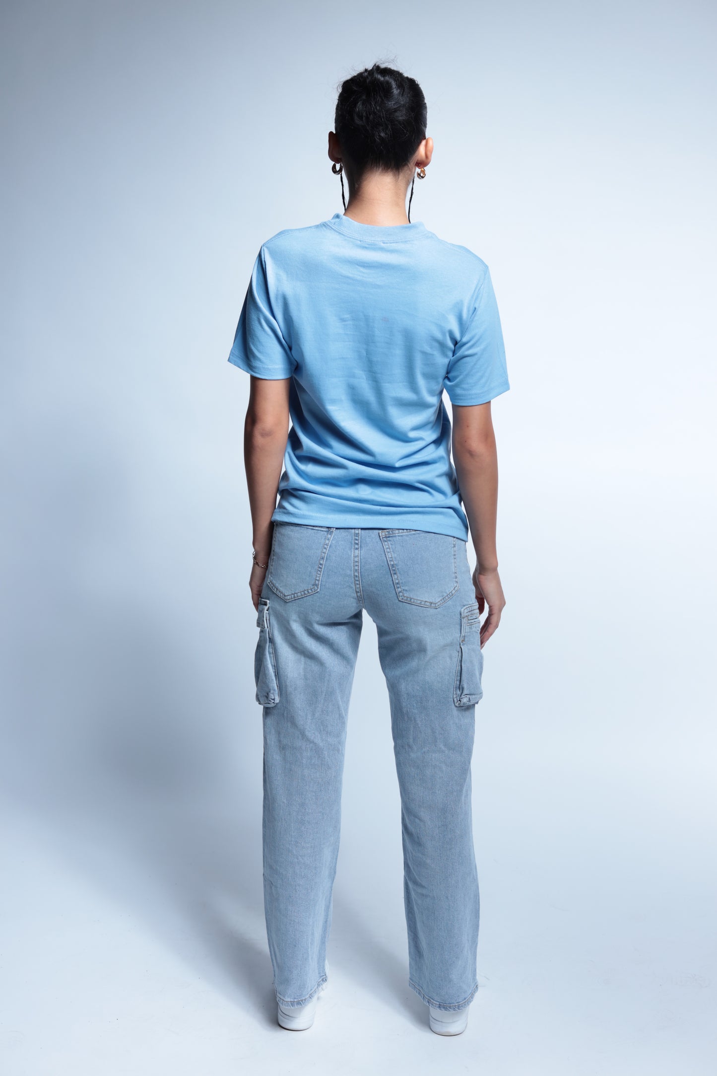 Rocket Houston Classic throwback style short sleeve tee blue