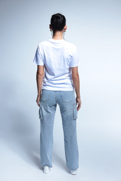 Rocket Houston Classic throwback style short sleeve tee white