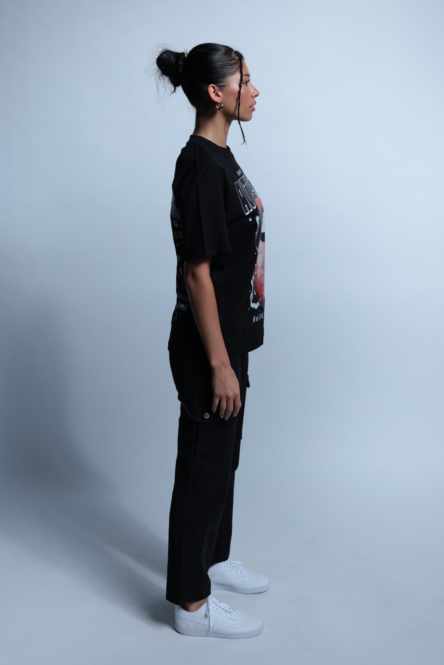 "Authentic" tour style short sleeve black tee