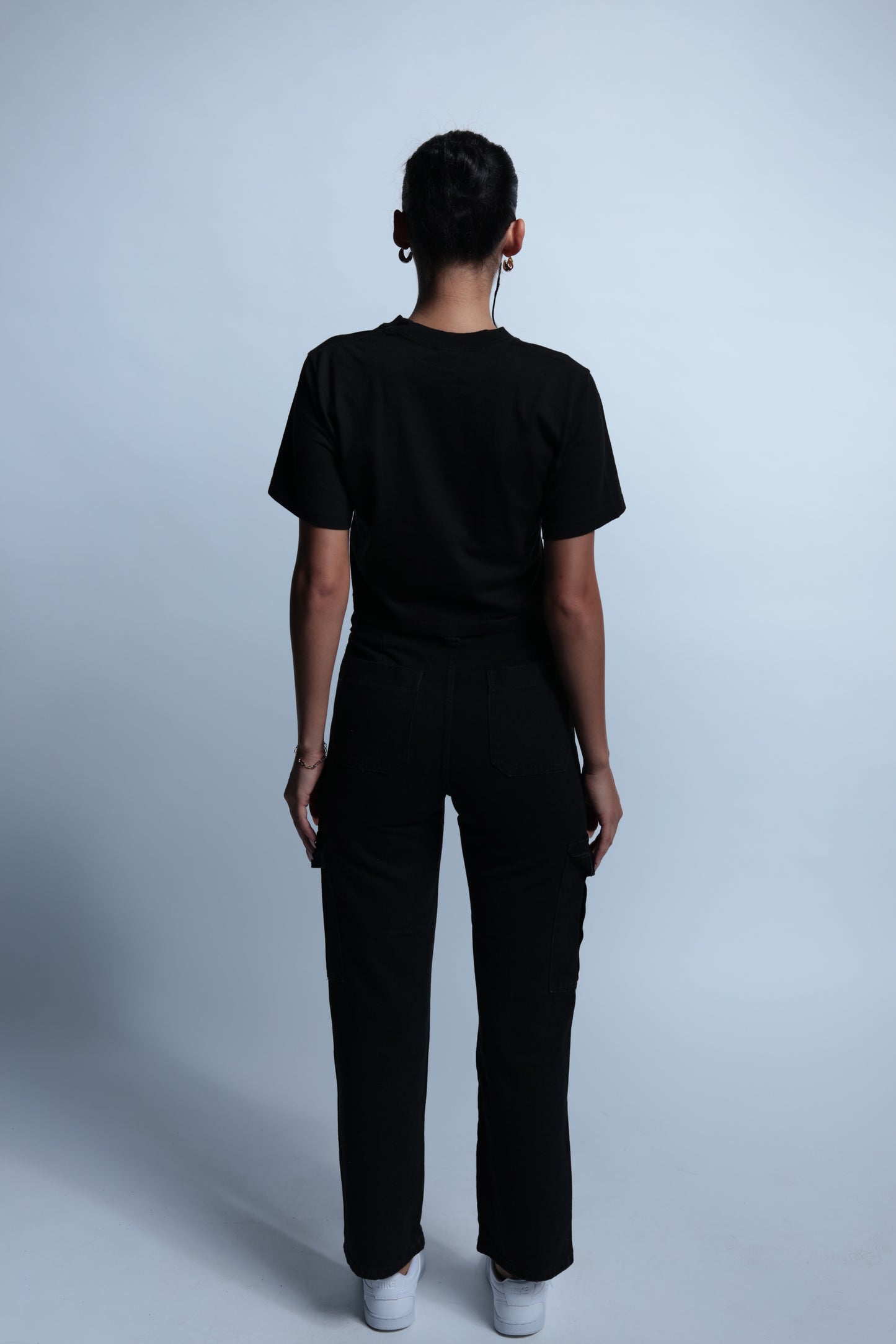 "Girls Just Wanna Have Funds" black crop top