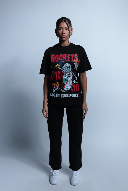 Rocket Light the fuse black short sleeve