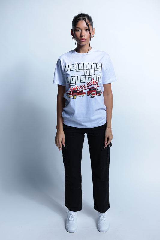 Welcome to Houston Space City White tee