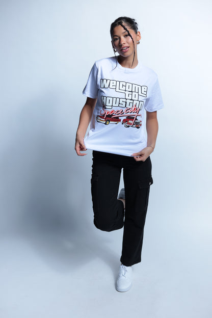 Welcome to Houston Space City White tee