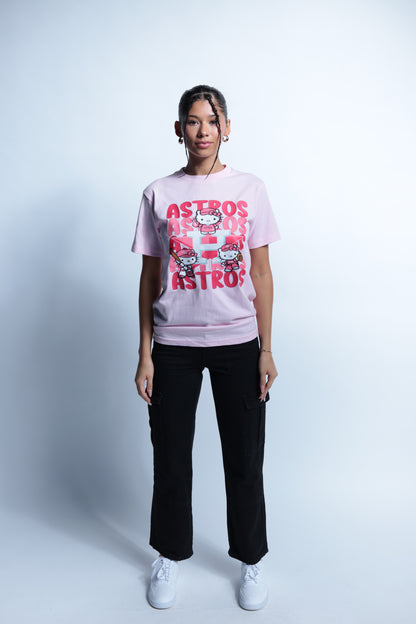 Houston Hello Kitty style Astros graphic tee
