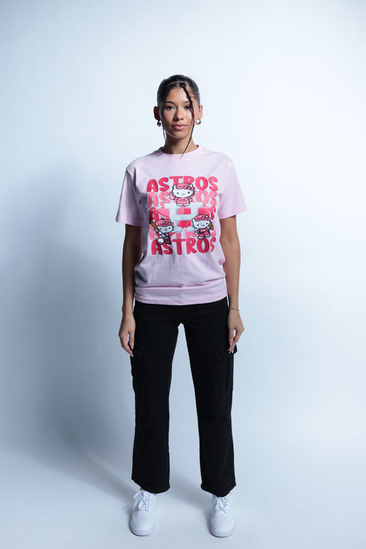 Houston Hello Kitty style Astros graphic tee